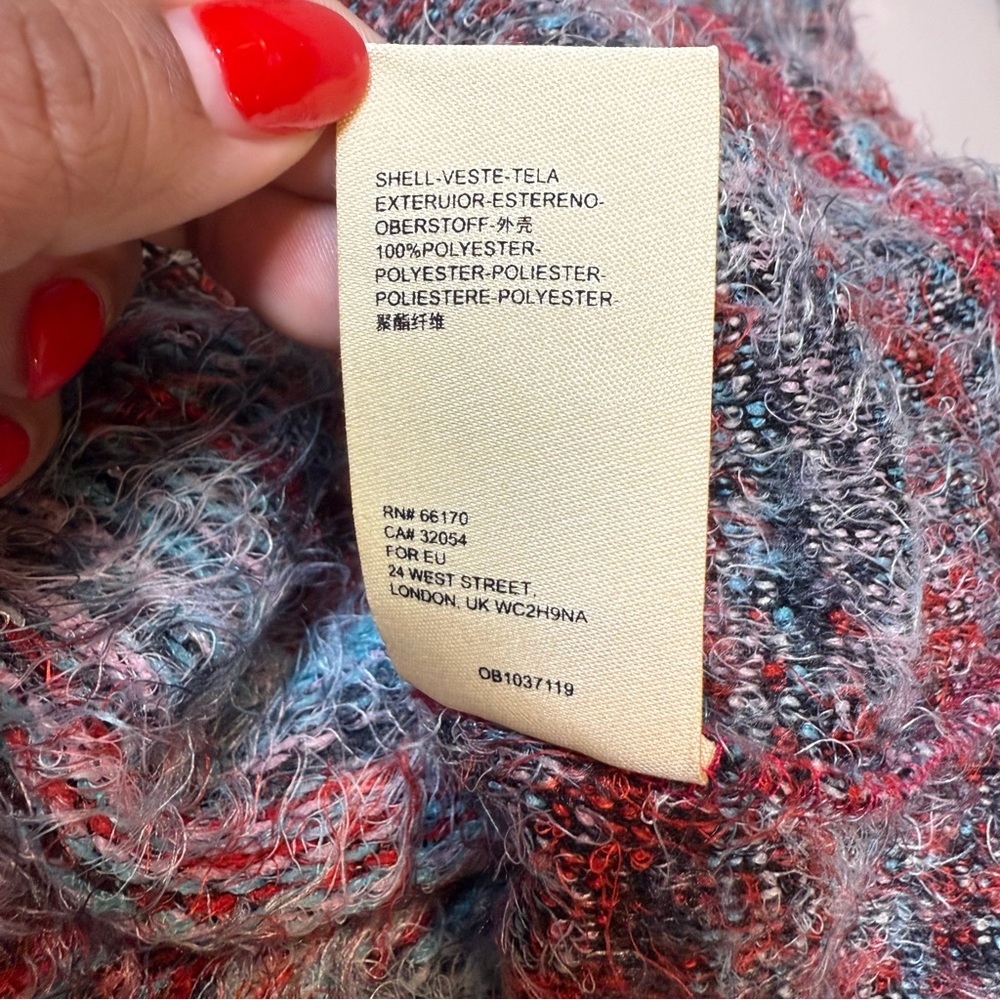 Anthropologie women's size medium long sleeve sweater cozy soft pink multi color - Picture 9 of 12